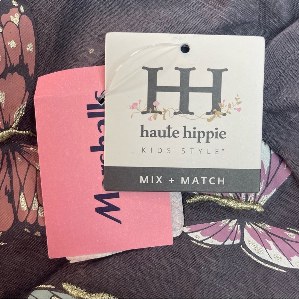 Haute Hippie Butterfly Graphic Tee Gray - Picture 7 of 7